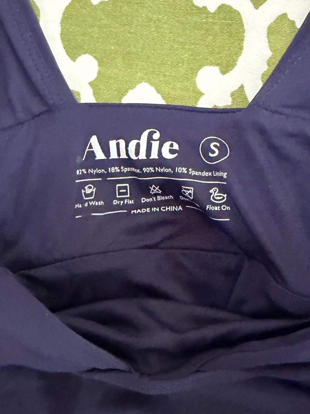 Andie Deep V One-Piece Swimsuit in Navy